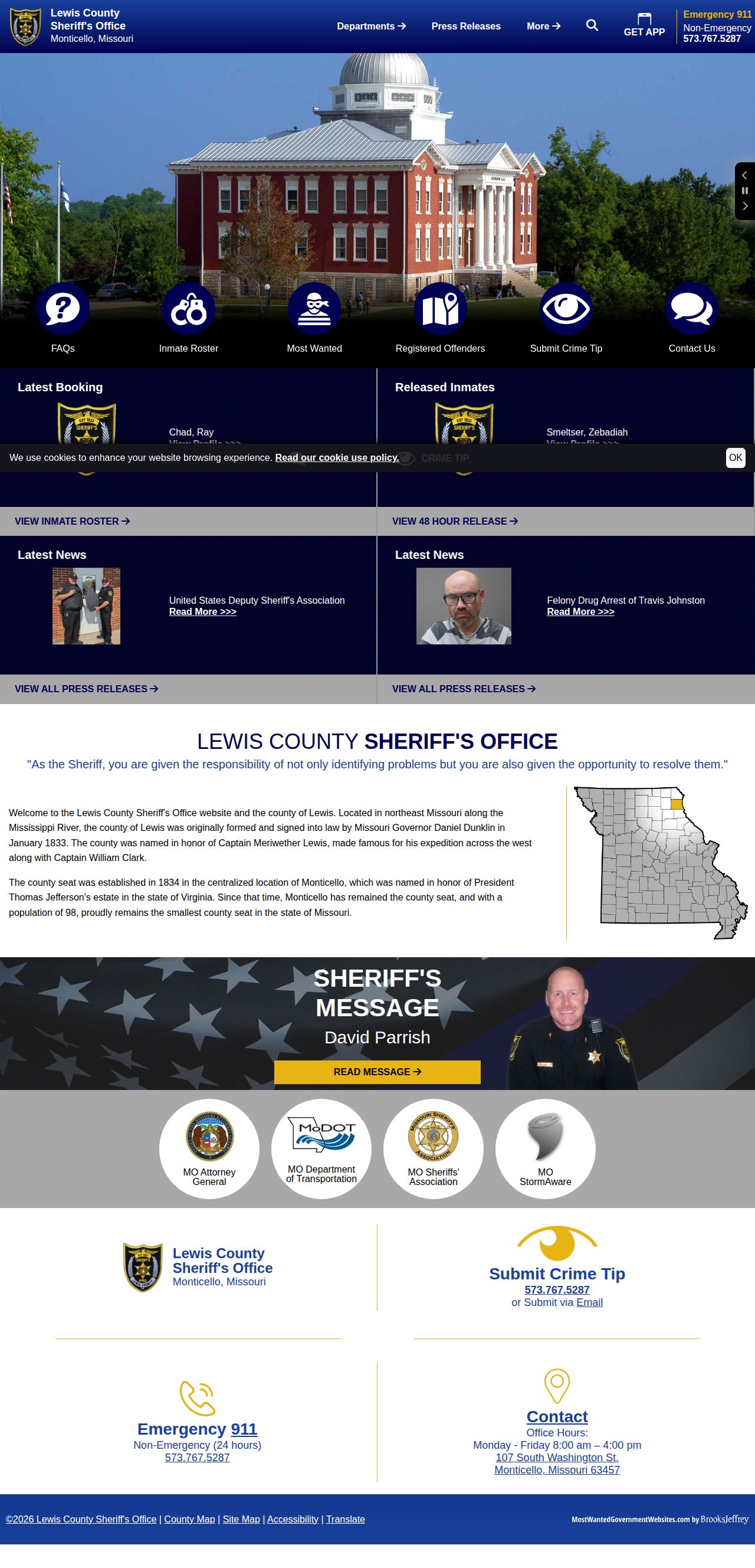 Official Lewis County Sheriff's Office website